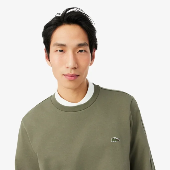 Sudadera de felpa con bandas a rayas