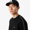 Sudadera de felpa con bandas a rayas