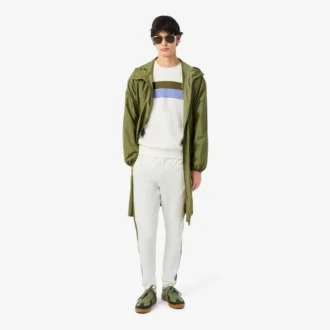 Sudadera de felpa con bloques de color para hombre