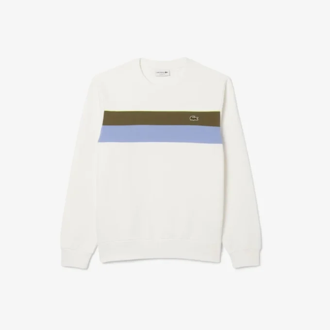 Sudadera de felpa con bloques de color para hombre