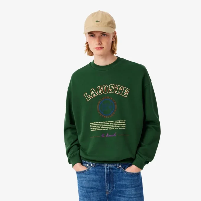 Sudadera de felpa con bordado Heritage para hombre