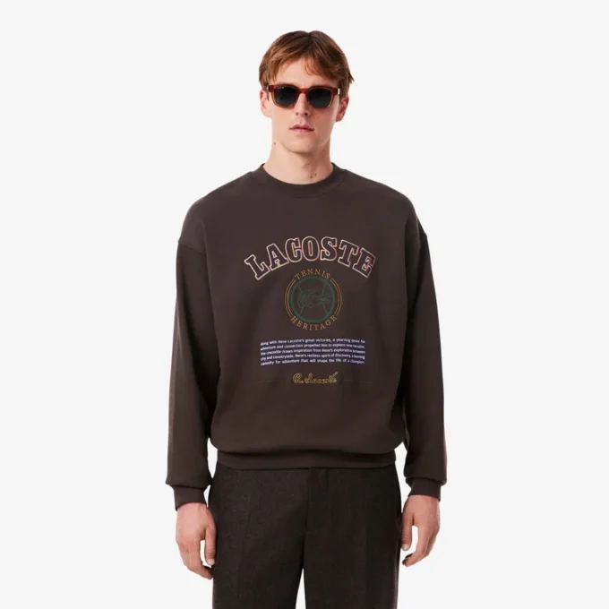 Sudadera de felpa con bordado Heritage para hombre