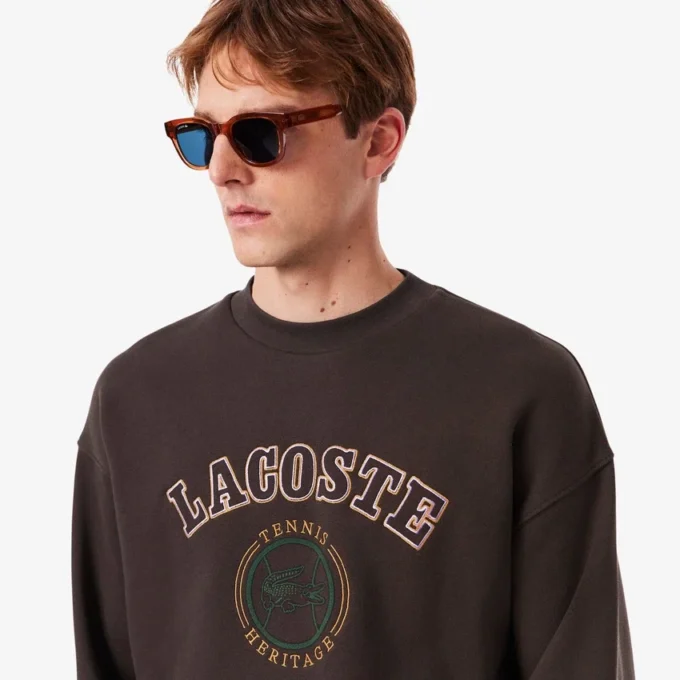 Sudadera de felpa con bordado Heritage para hombre