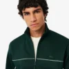 Sudadera de felpa con cremallera y efecto satinado para hombre