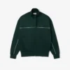Sudadera de felpa con cremallera y efecto satinado para hombre