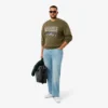 Sudadera de felpa con motivo bordado para hombre