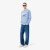 Sudadera de felpa con motivo bordado para hombre