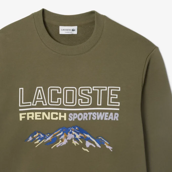 Sudadera de felpa con motivo bordado para hombre