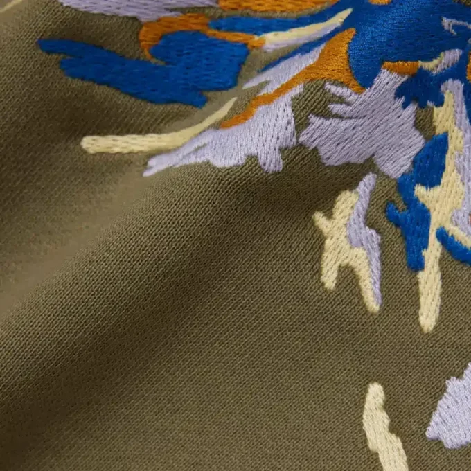 Sudadera de felpa con motivo bordado para hombre