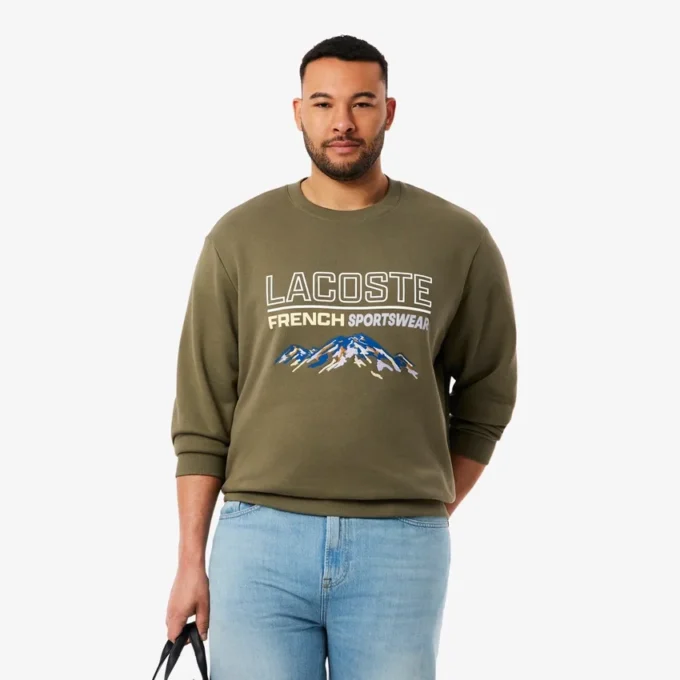 Sudadera de felpa con motivo bordado para hombre