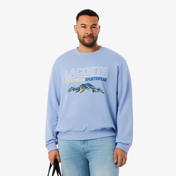 Sudadera de felpa con motivo bordado para hombre