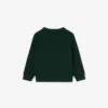 Sudadera de felpa con rayas y logotipo para niño