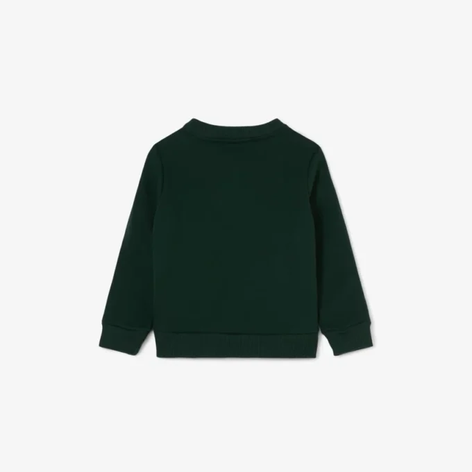 Sudadera de felpa con rayas y logotipo para niño
