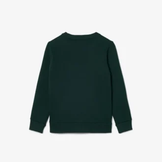 Sudadera de felpa con rayas y logotipo para niño