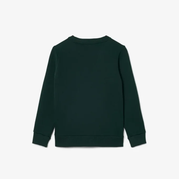 Sudadera de felpa con rayas y logotipo para niño