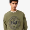 Sudadera de felpa estampada de corte holgado para hombre