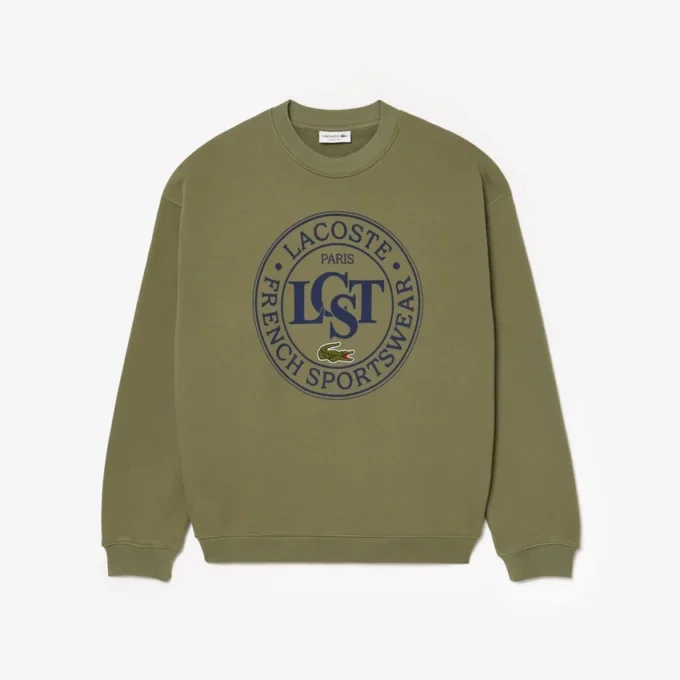 Sudadera de felpa estampada de corte holgado para hombre