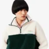 Sudadera de felpa oversize de cuello alto para mujer