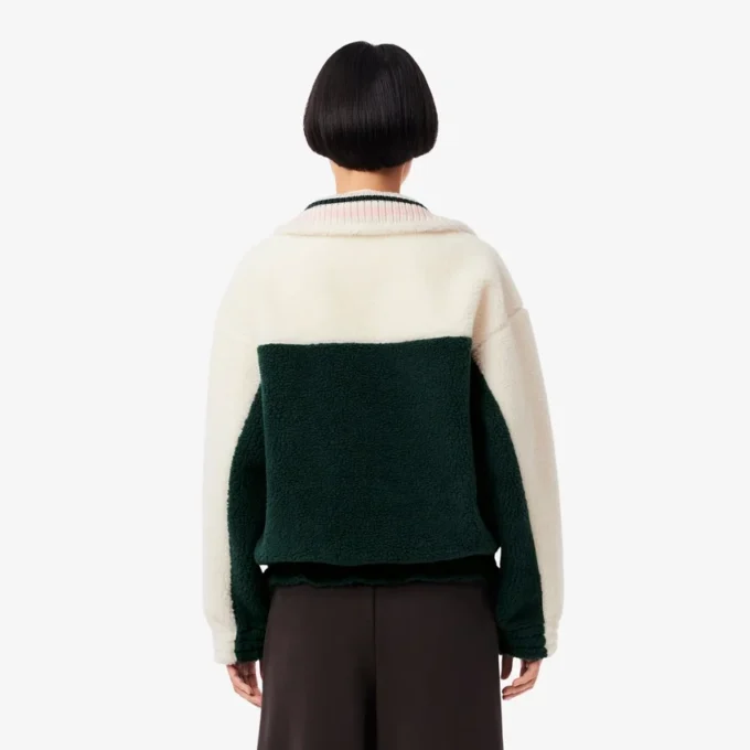Sudadera de felpa oversize de cuello alto para mujer