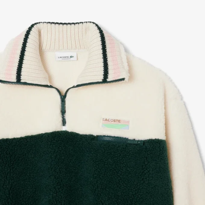 Sudadera de felpa oversize de cuello alto para mujer