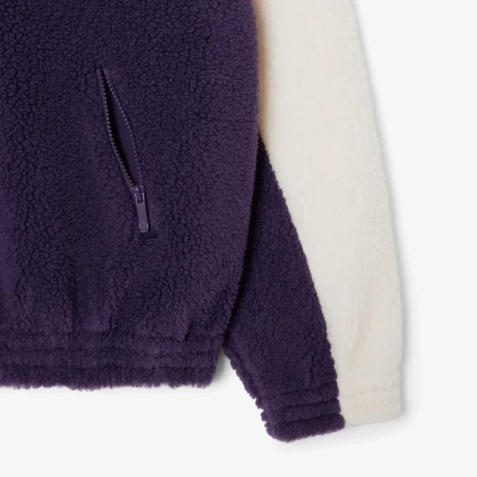 Sudadera de felpa oversize de cuello alto para mujer