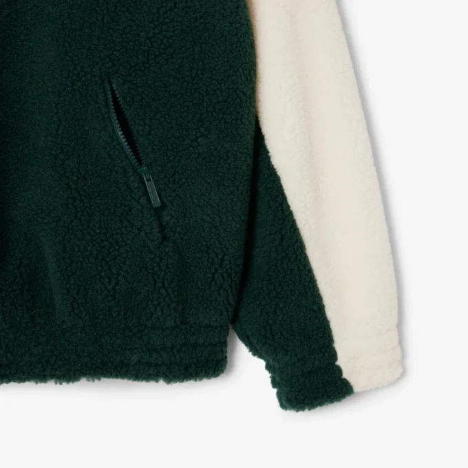 Sudadera de felpa oversize de cuello alto para mujer
