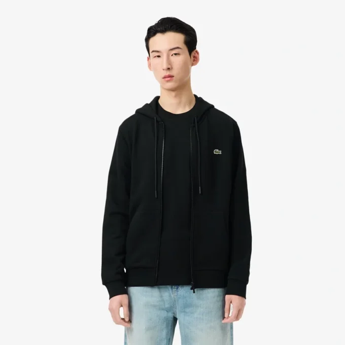 Sudadera de forro polar con cremallera y corte clásico para hombre