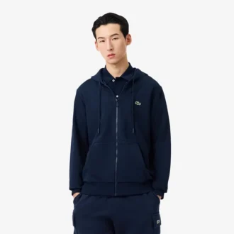Sudadera de forro polar con cremallera y corte clásico para hombre