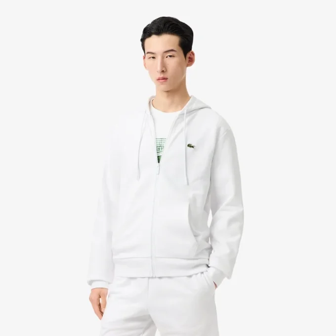 Sudadera de forro polar con cremallera y corte clásico para hombre