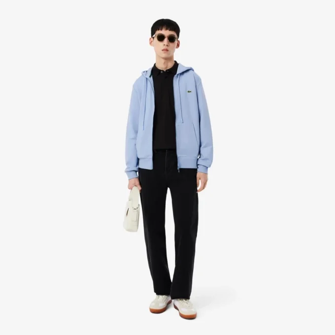 Sudadera de forro polar con cremallera y corte clásico para hombre