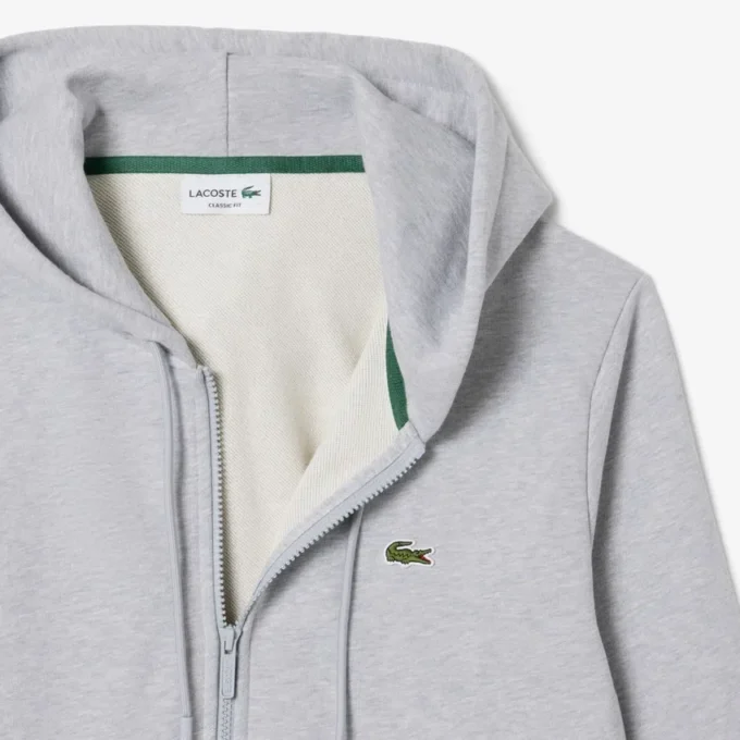 Sudadera de forro polar con cremallera y corte clásico para hombre