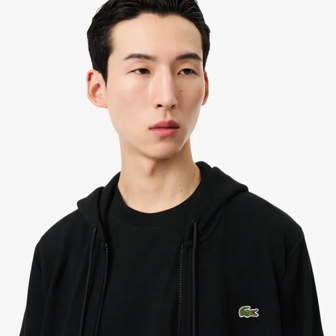 Sudadera de forro polar con cremallera y corte clásico para hombre