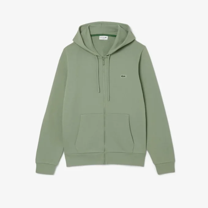 Sudadera de forro polar con cremallera y corte clásico para hombre