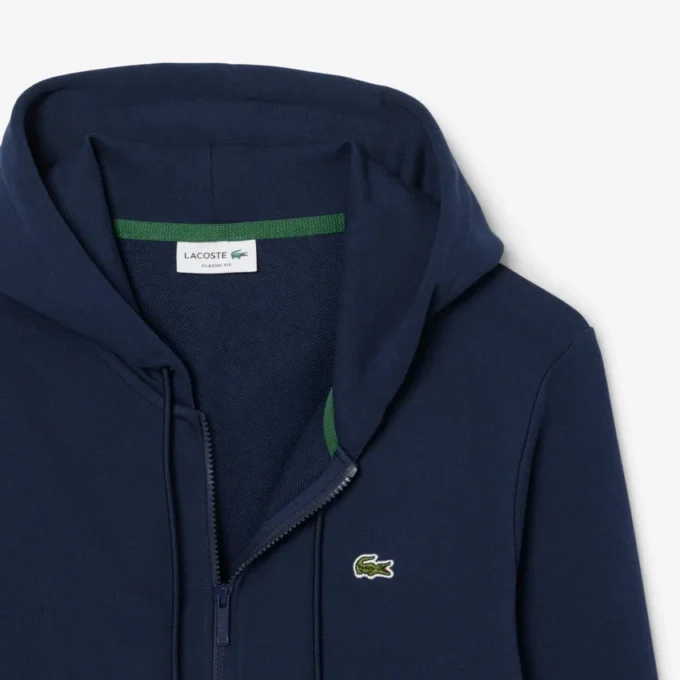 Sudadera de forro polar con cremallera y corte clásico para hombre