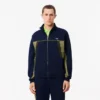 Sudadera de piqué con cremallera y corte holgado para hombre