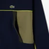 Sudadera de piqué con cremallera y corte holgado para hombre
