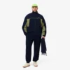 Sudadera de piqué con cremallera y corte holgado para hombre