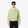 Sudadera de piqué con cuello con cremallera y corte holgado
