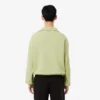 Sudadera de piqué con cuello con cremallera y corte holgado