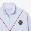 Sudadera de piqué con cuello de cremallera y corte holgado para hombre