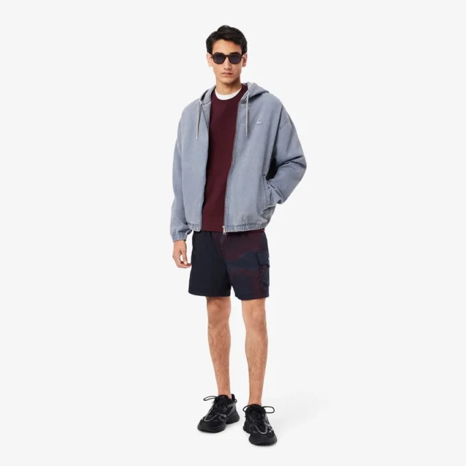 Sudadera de piqué con logotipo en relieve para hombre