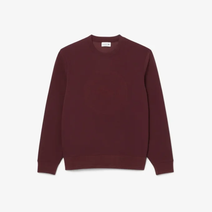 Sudadera de piqué con logotipo en relieve para hombre