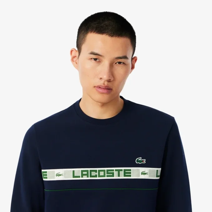 Sudadera de tenis de hombre con rayas de la marca