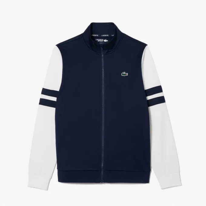 Sudadera de tenis elástica con cremallera para hombre
