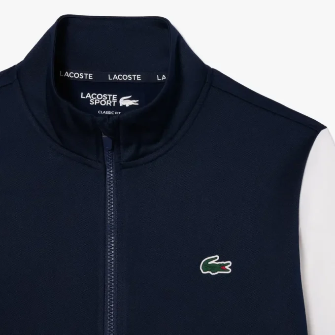 Sudadera de tenis elástica con cremallera para hombre