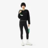 Sudadera deportiva con ribetes en contraste para mujer