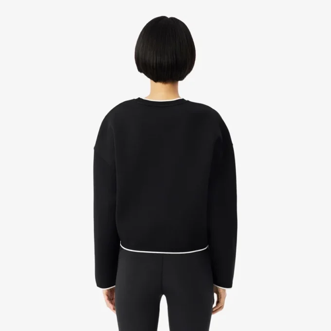 Sudadera deportiva con ribetes en contraste para mujer
