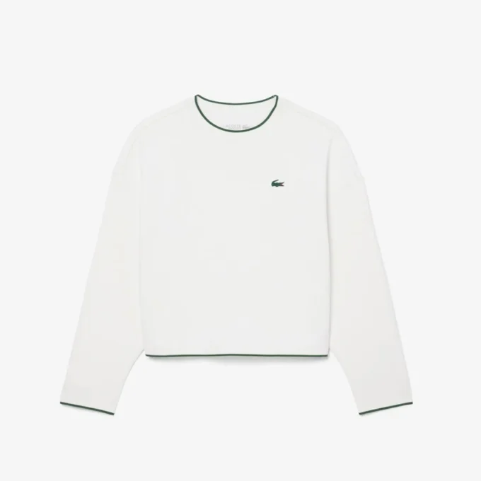 Sudadera deportiva con ribetes en contraste para mujer