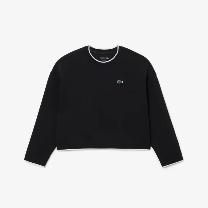 Sudadera deportiva con ribetes en contraste para mujer