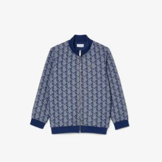 Sudadera infantil con cuello alto y cremallera con el monograma de París